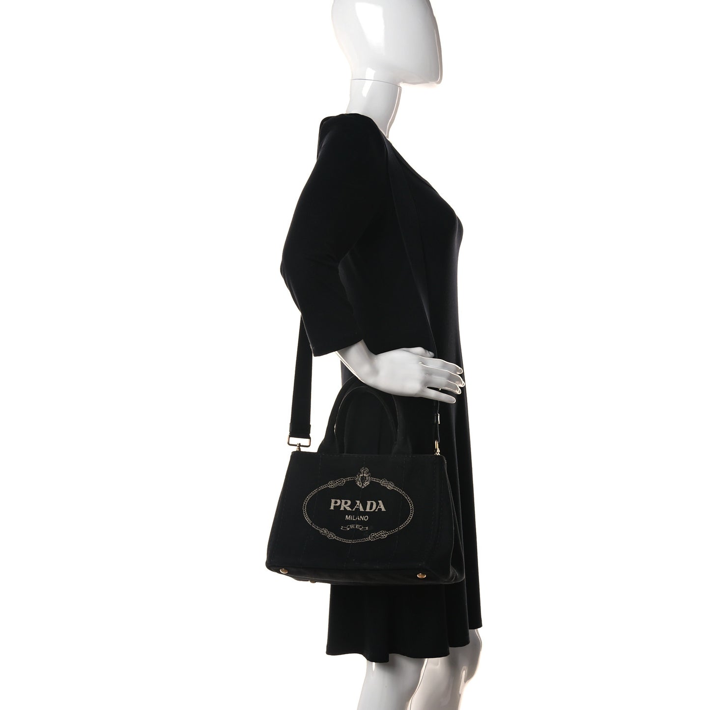 Canapa Small Logo Tote Black