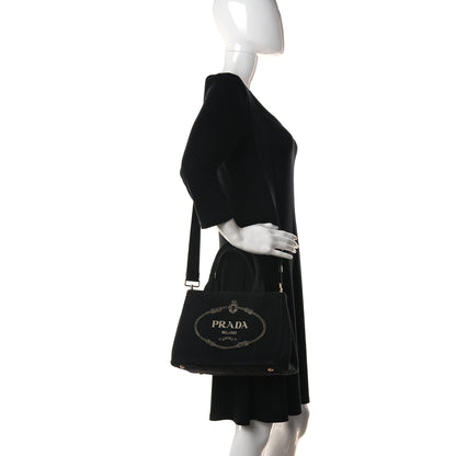 Prada Canapa Small Logo Tote Black 2 of 15