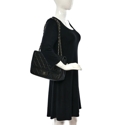 Chanel Lambskin Quilted Large Coco Rider Flap Black 2 of 15