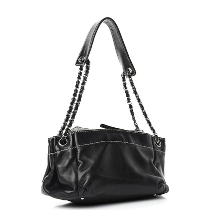 Chanel Lambskin Lax Accordion Hobo Black 3 of 10