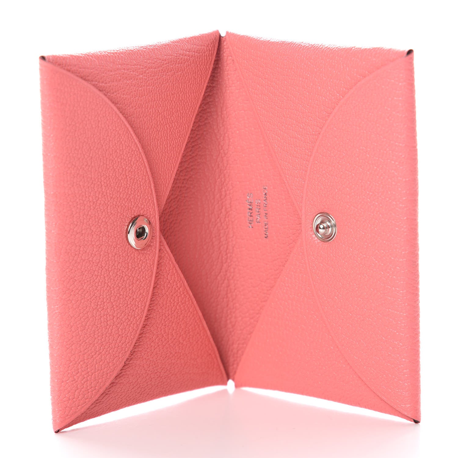 Hermes Chevre Mysore Calvi Card Case Rose Ete 7 of 10