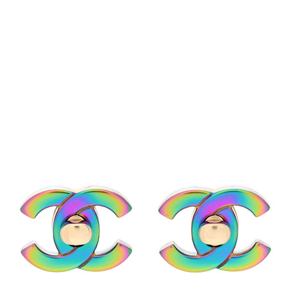 Chanel Metal CC Turnlock Interchangeable Earrings Gold 2 of 8