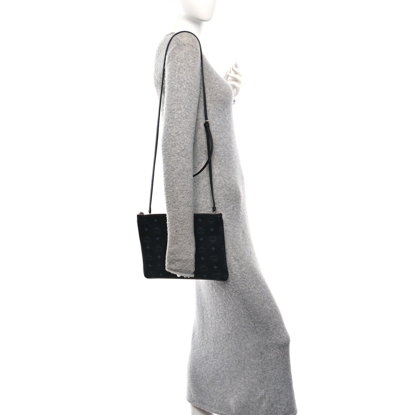 Visetos Medium Crossbody Pouch Black