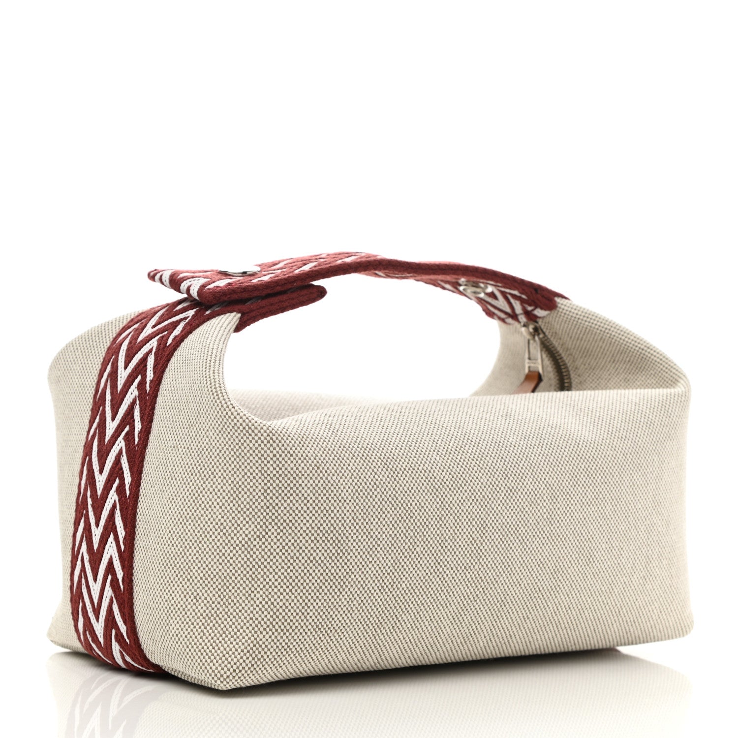 Hermes Canvas Small Bride-A-Brac Natural Rouge H 3 of 7