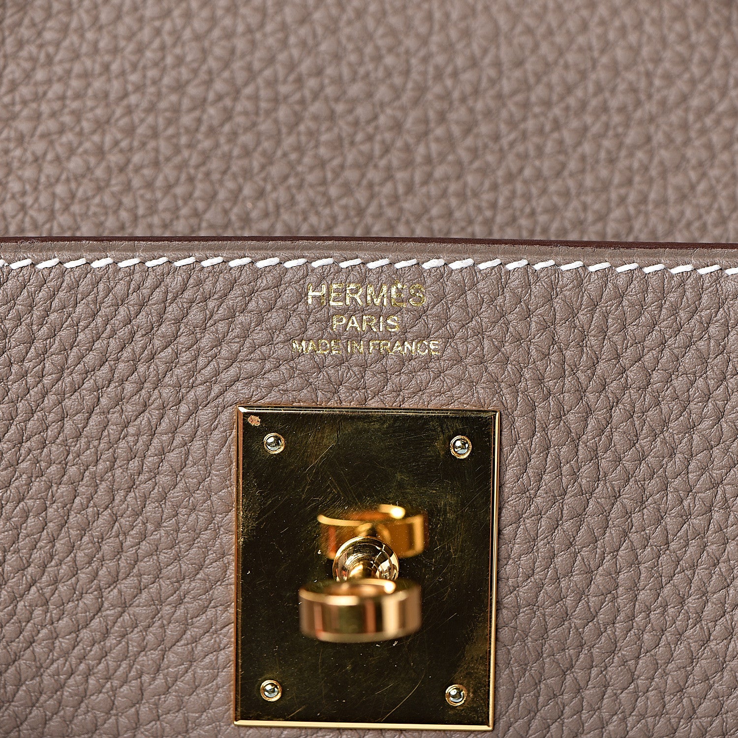 Hermes Togo Kelly Retourne 28 Etoupe 15 of 38