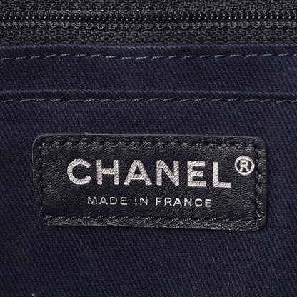 Chanel Grained Vegetal Calfskin Urban Shopping Tote Blue 7 of 7