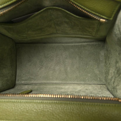 Celine Drummed Calfskin Micro Luggage Light Khaki 5 of 11