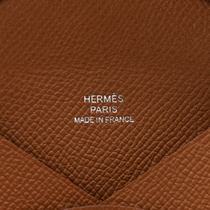 Hermes Epsom Calvi Card Case Gold 6 of 10