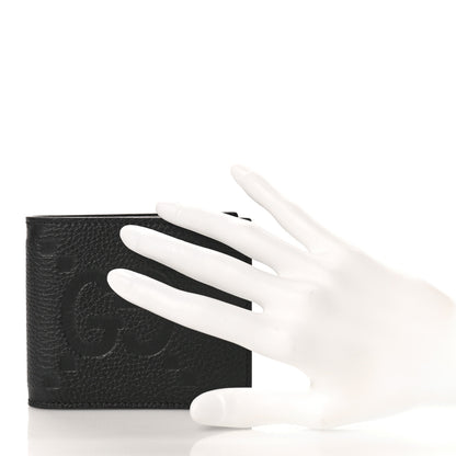 Gucci Piuma Calfskin Jumbo GG Embossed Wallet Black 2 of 7