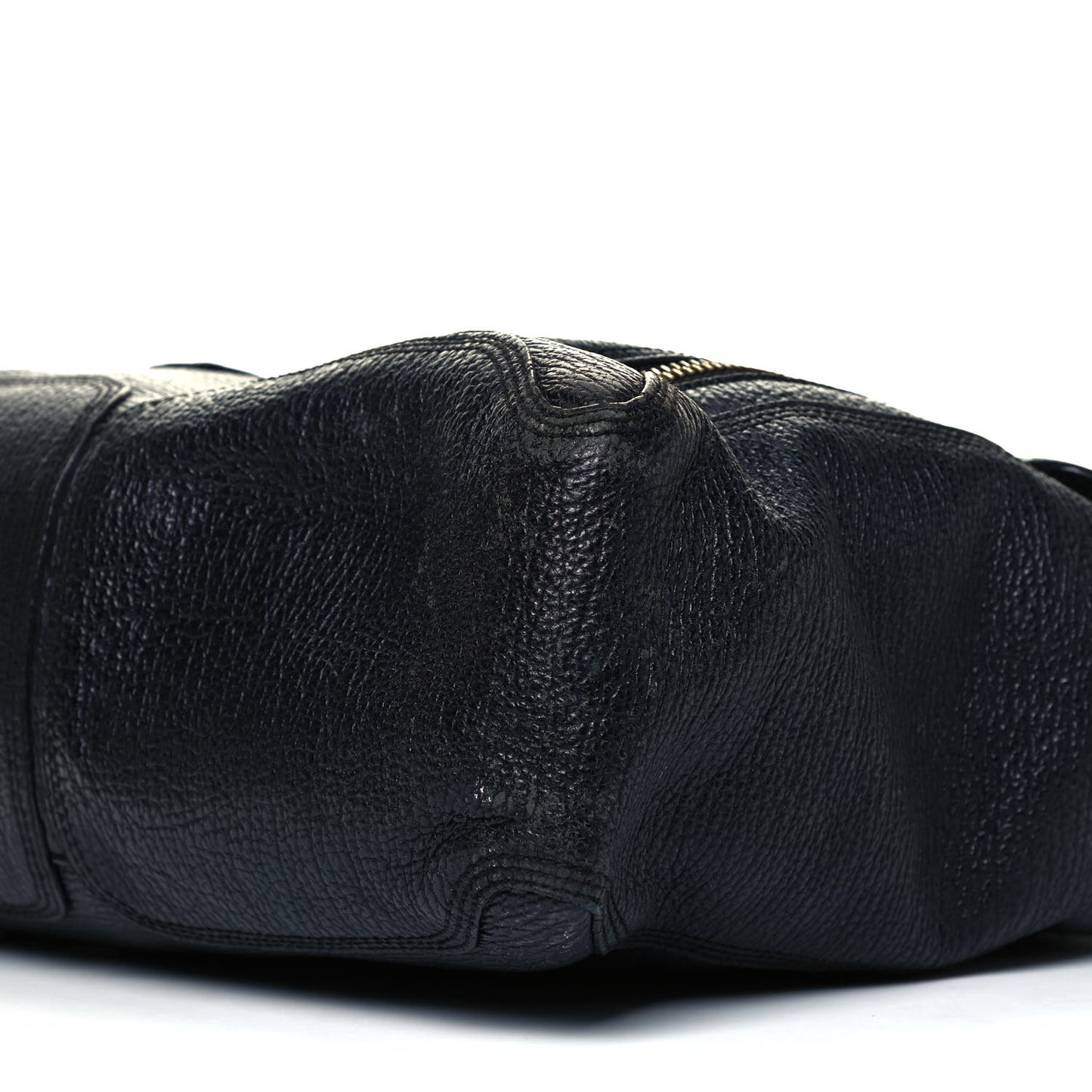 Textured Calfskin Large Pashli Satchel Black