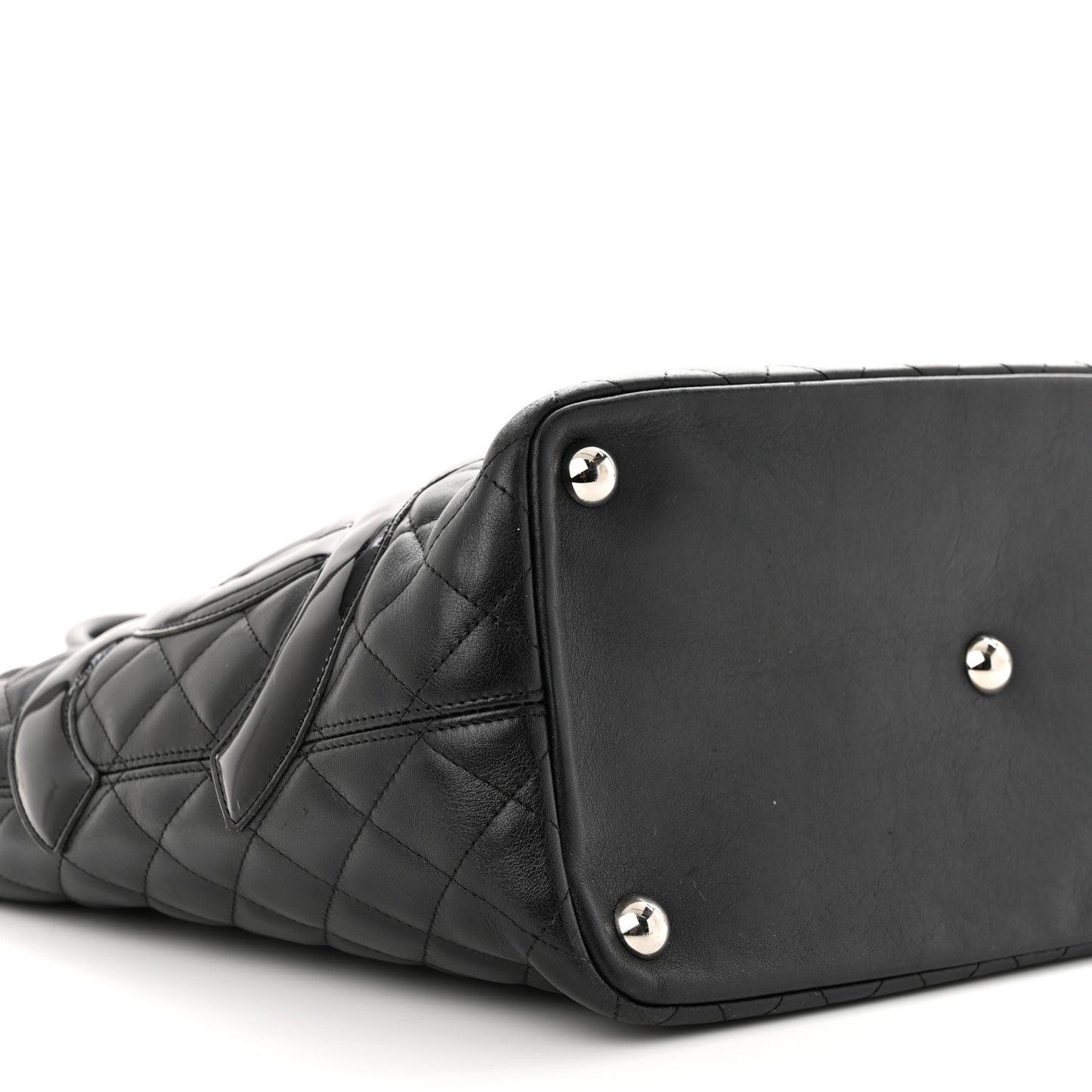 Calfskin Quilted Large Cambon Tote Black