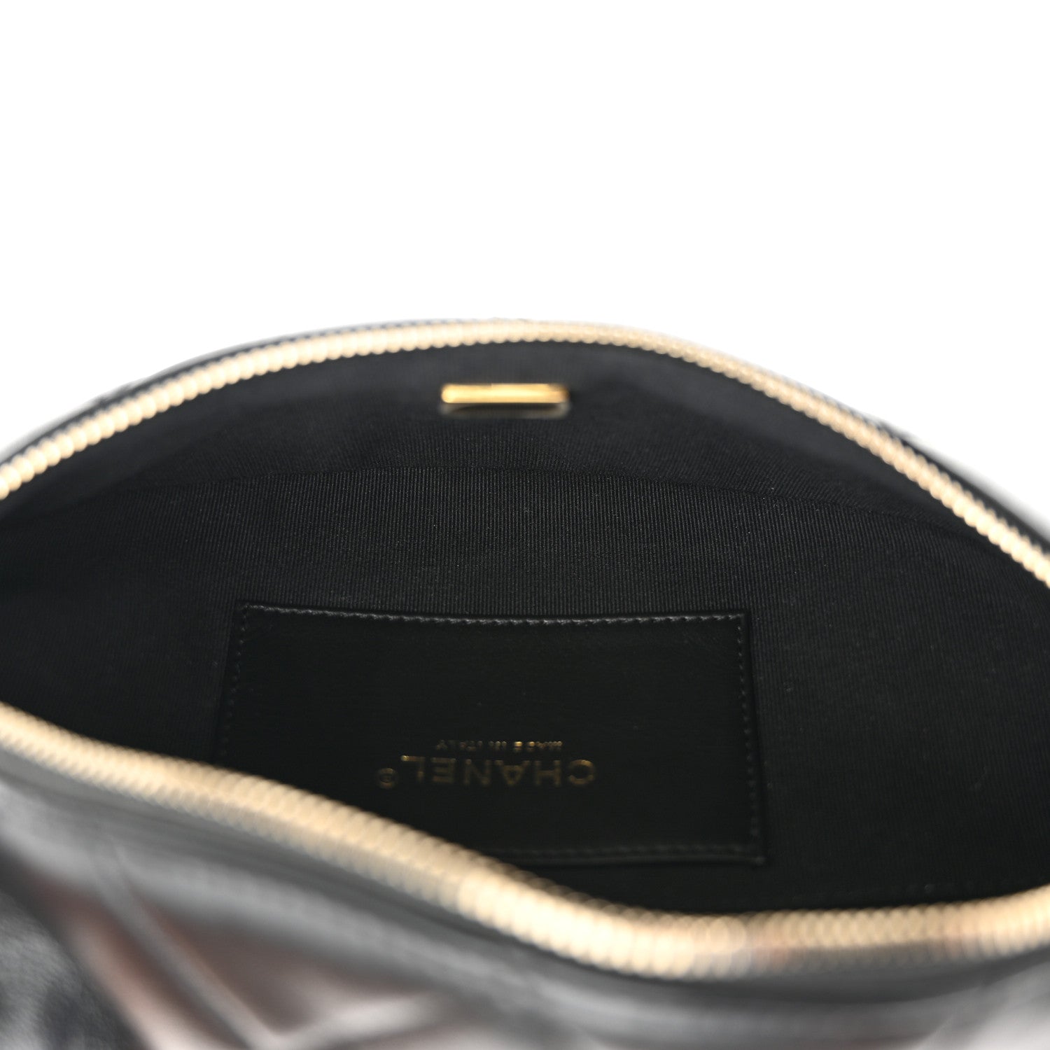 Chanel Lambskin Enamel Quilted Waist Bag Black 5 of 11