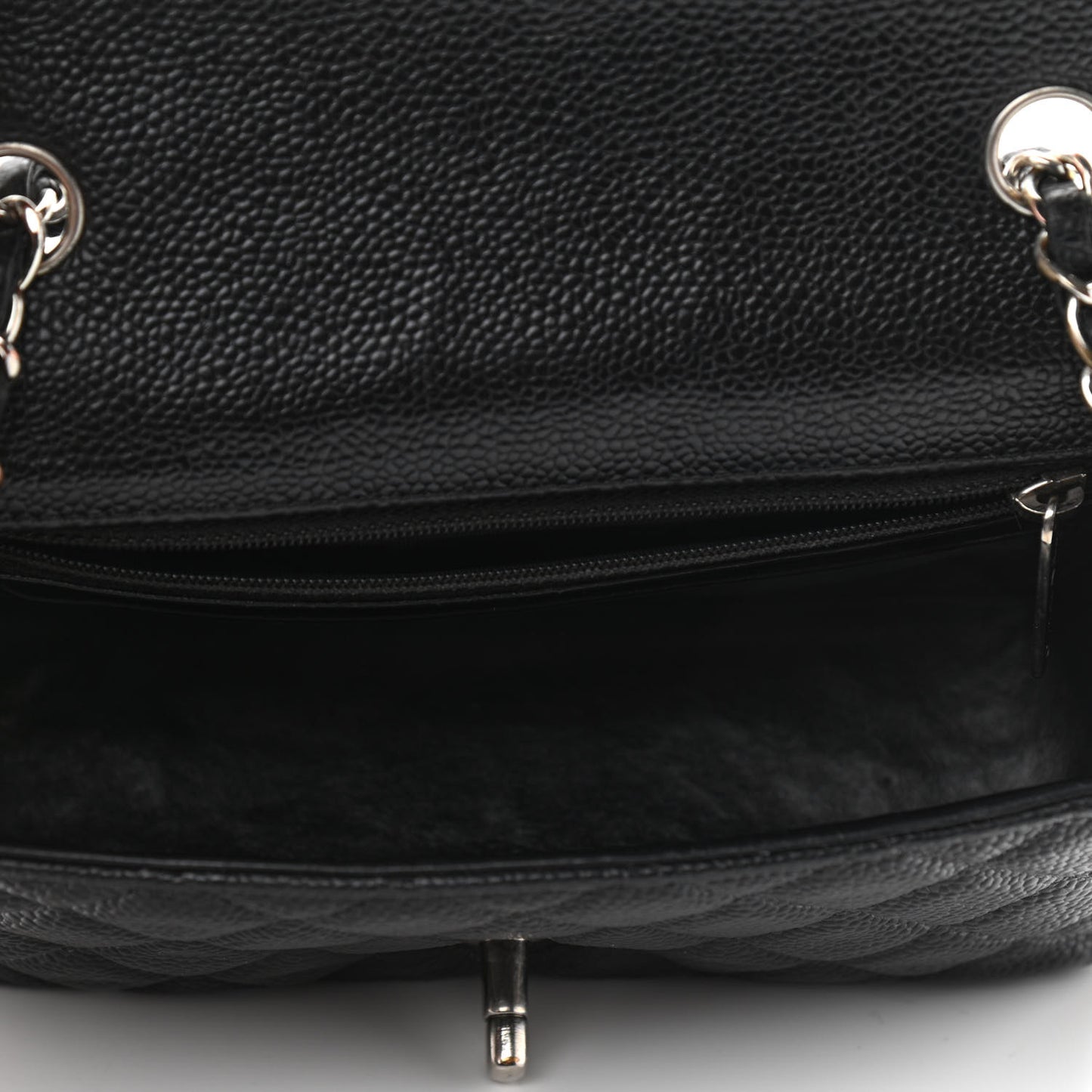 Caviar Quilted Mini Rectangular Flap Black