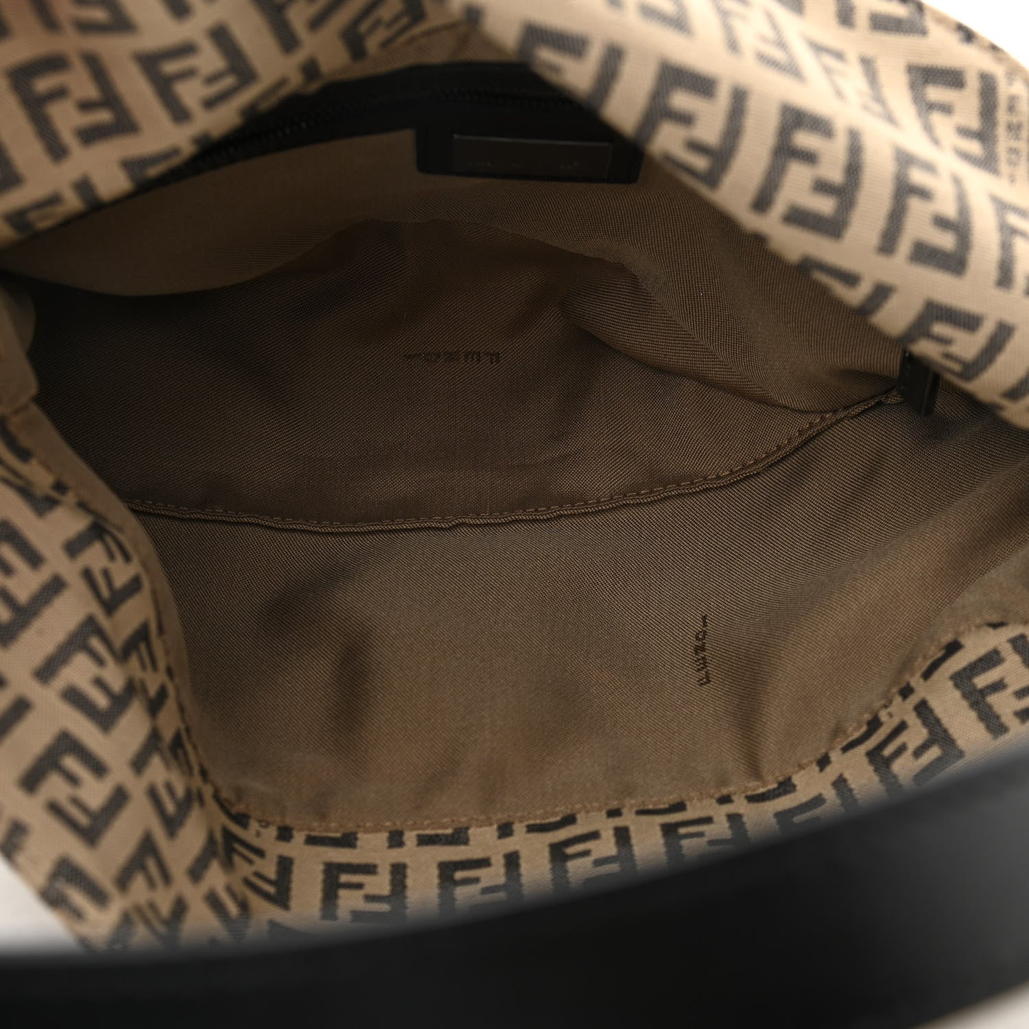 Fendi Zucchino Vitello Baguette Beige Black 5 of 11