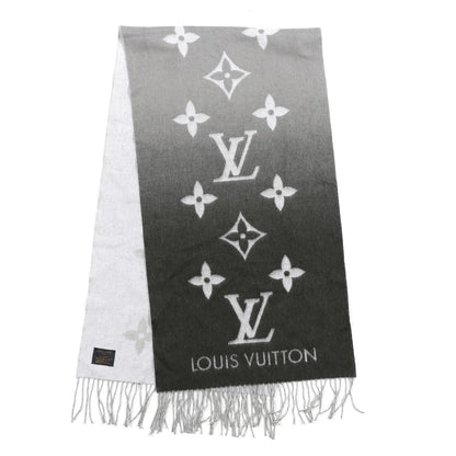 Louis Vuitton Cashmere Monogram Degrade Reykjavik Scarf Black 1 of 2