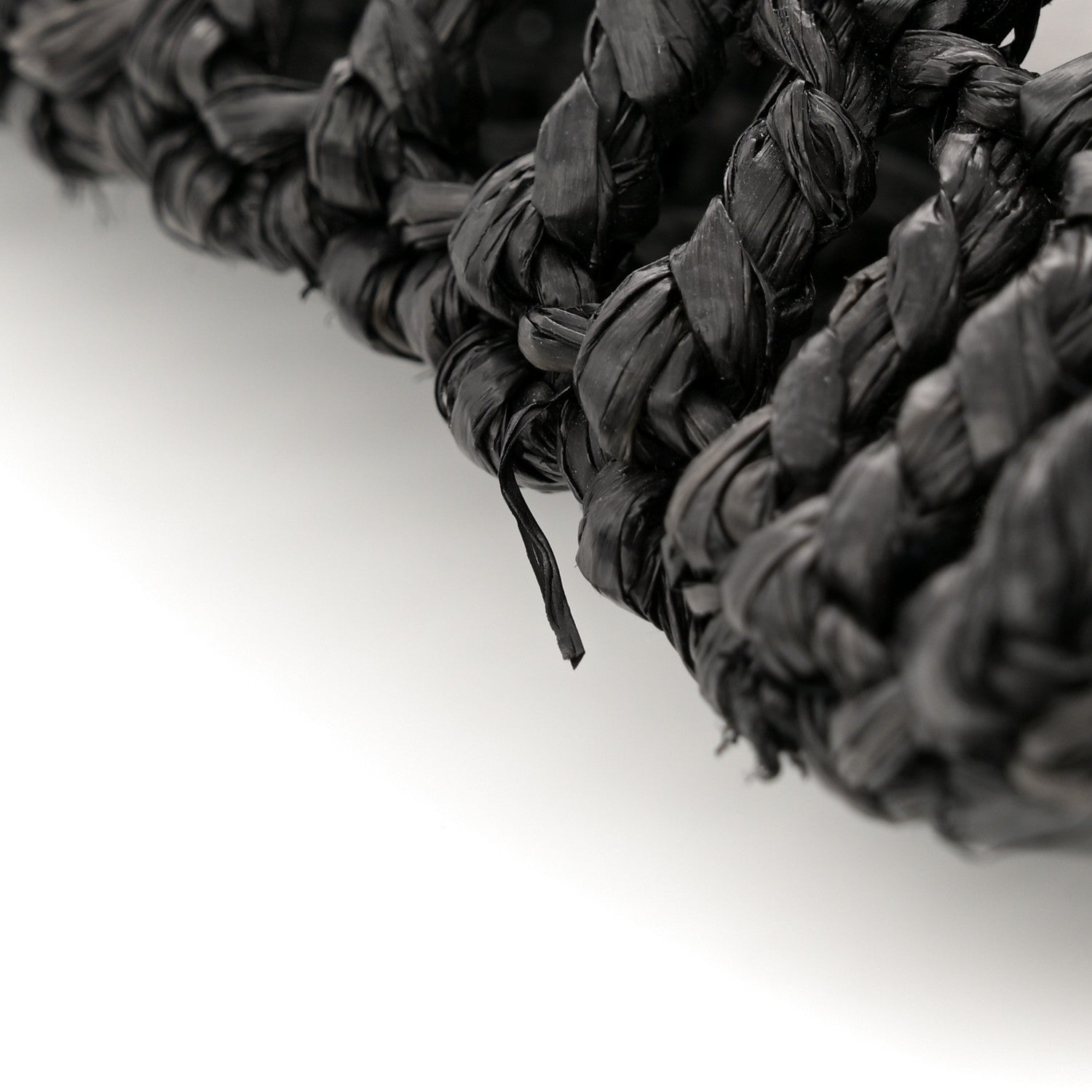 Saint Laurent Raffia Calfskin Oxalis Shoulder Bag Black 11 of 11