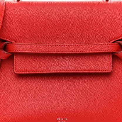 Celine Baby Grained Calfskin Micro Belt Bag Coquelicot 9 of 13