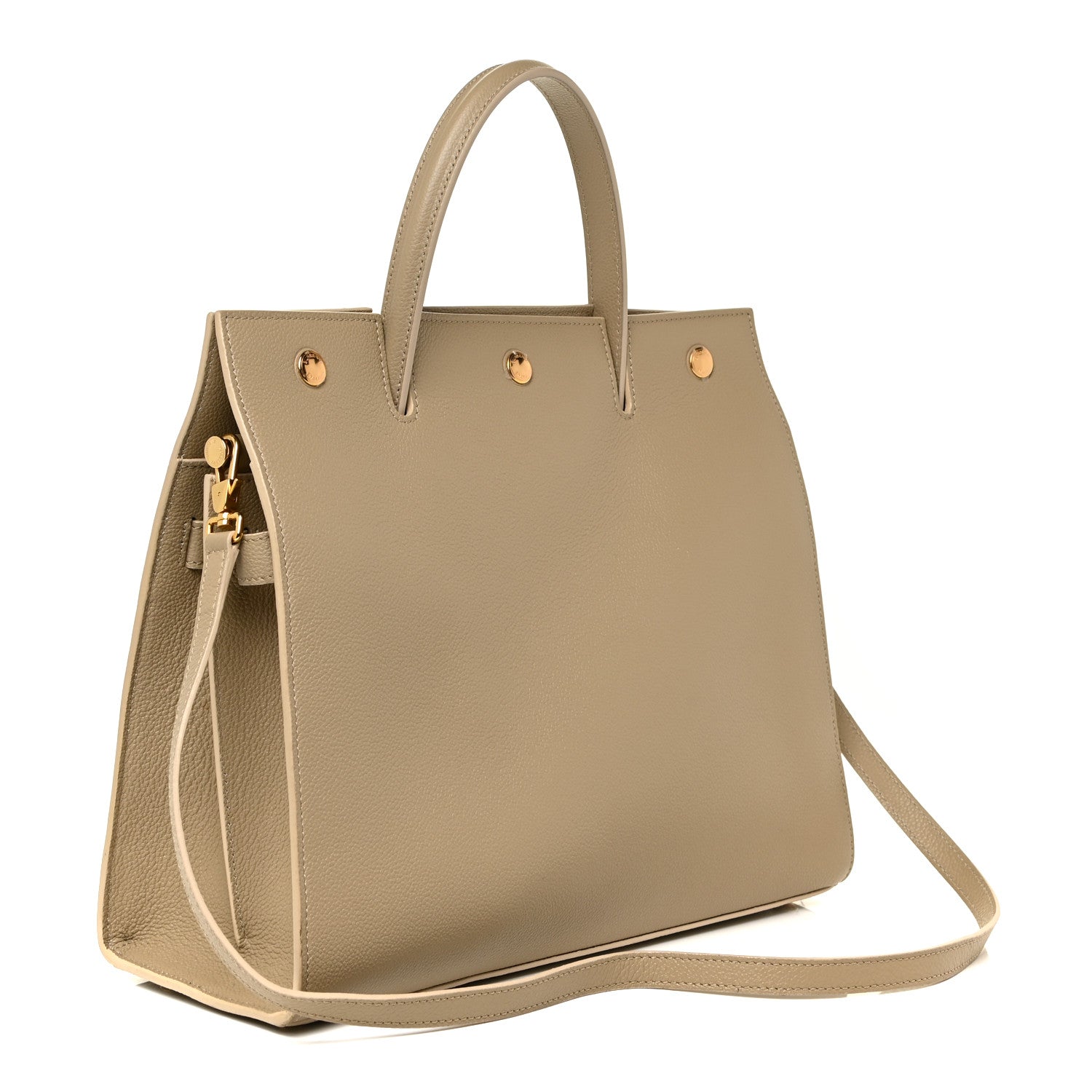 Burberry Grainy Calfskin Title Bag Light Beige 3 of 16