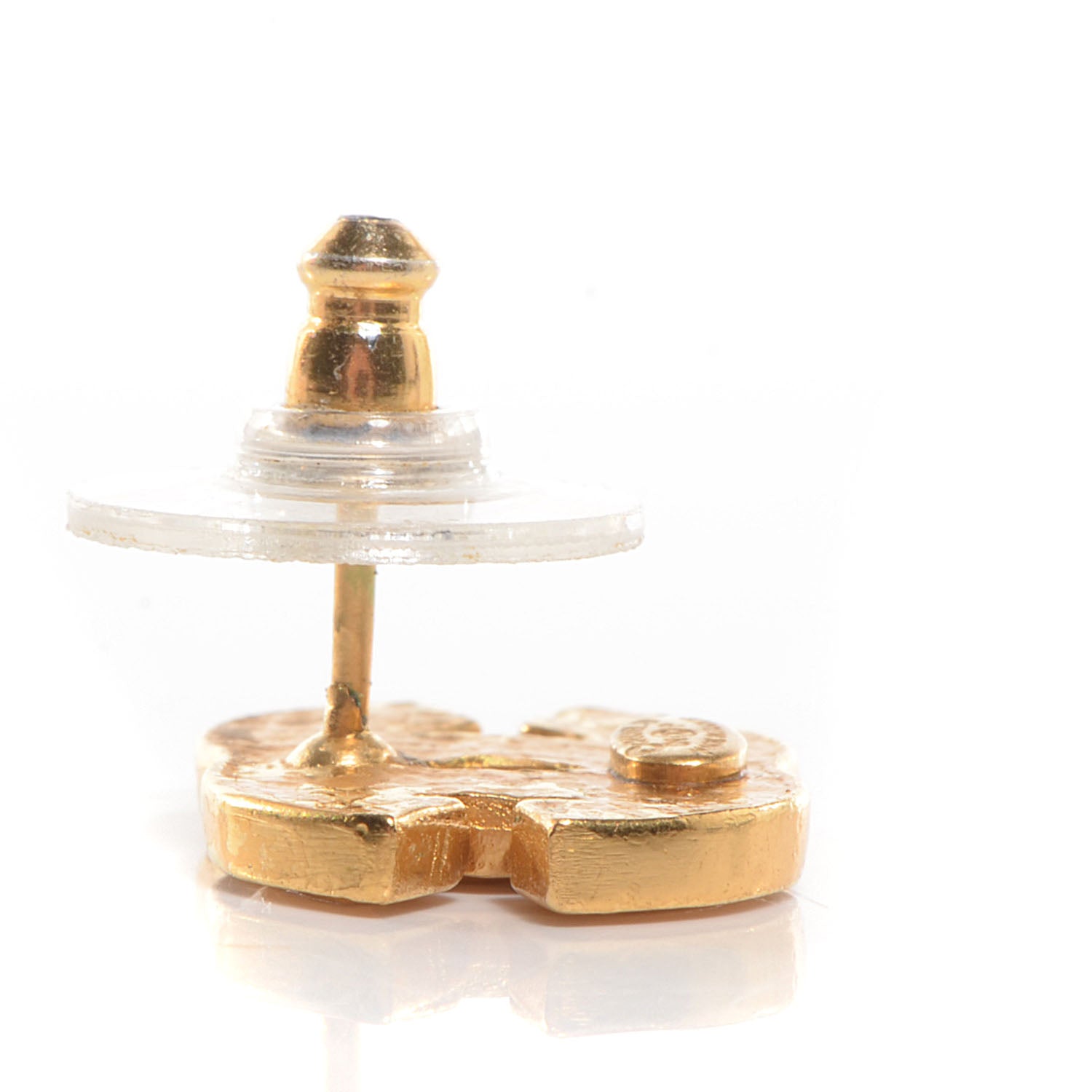 Chanel CC Earrings Gold 3 of 5