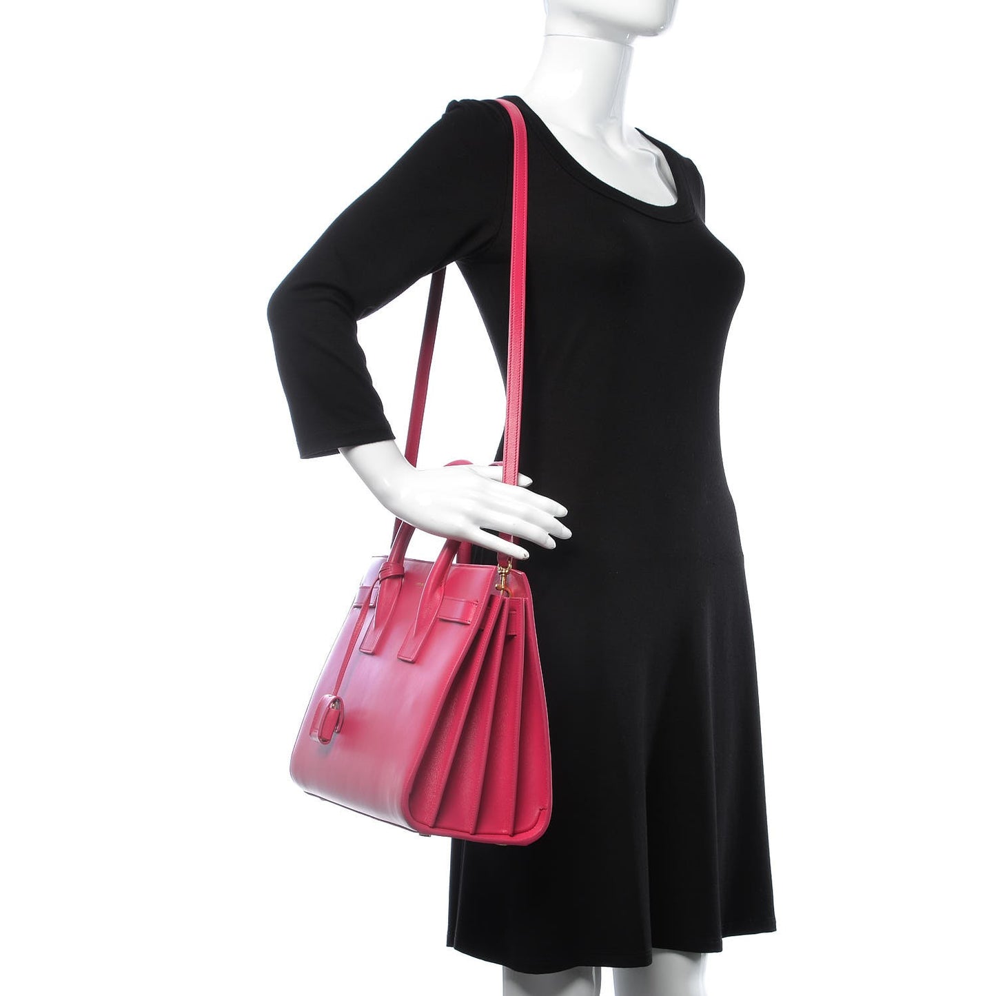 Calfskin Small Sac De Jour Lipstick Fuchsia