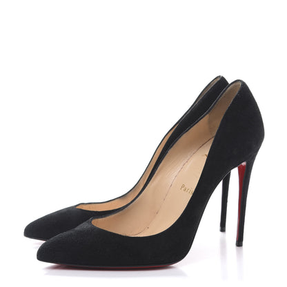 Christian Louboutin Suede Pigalle Follies 100 Pumps 37.5 Black 3 of 7