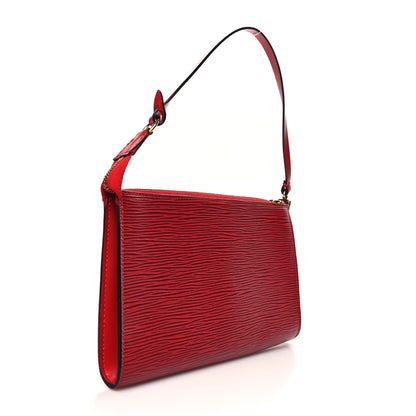 Louis Vuitton Epi Pochette Accessories 24 Castillan Red 3 of 10