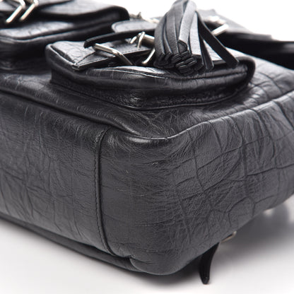 Saint Laurent Crocodile Embossed Lambskin Festival Backpack Black 8 of 8