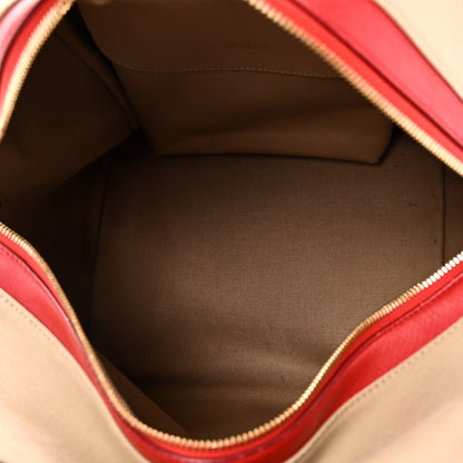 Burberry Smooth Calfskin Canvas Medium Cube Bowling Bag Malt Brown 5 of 9