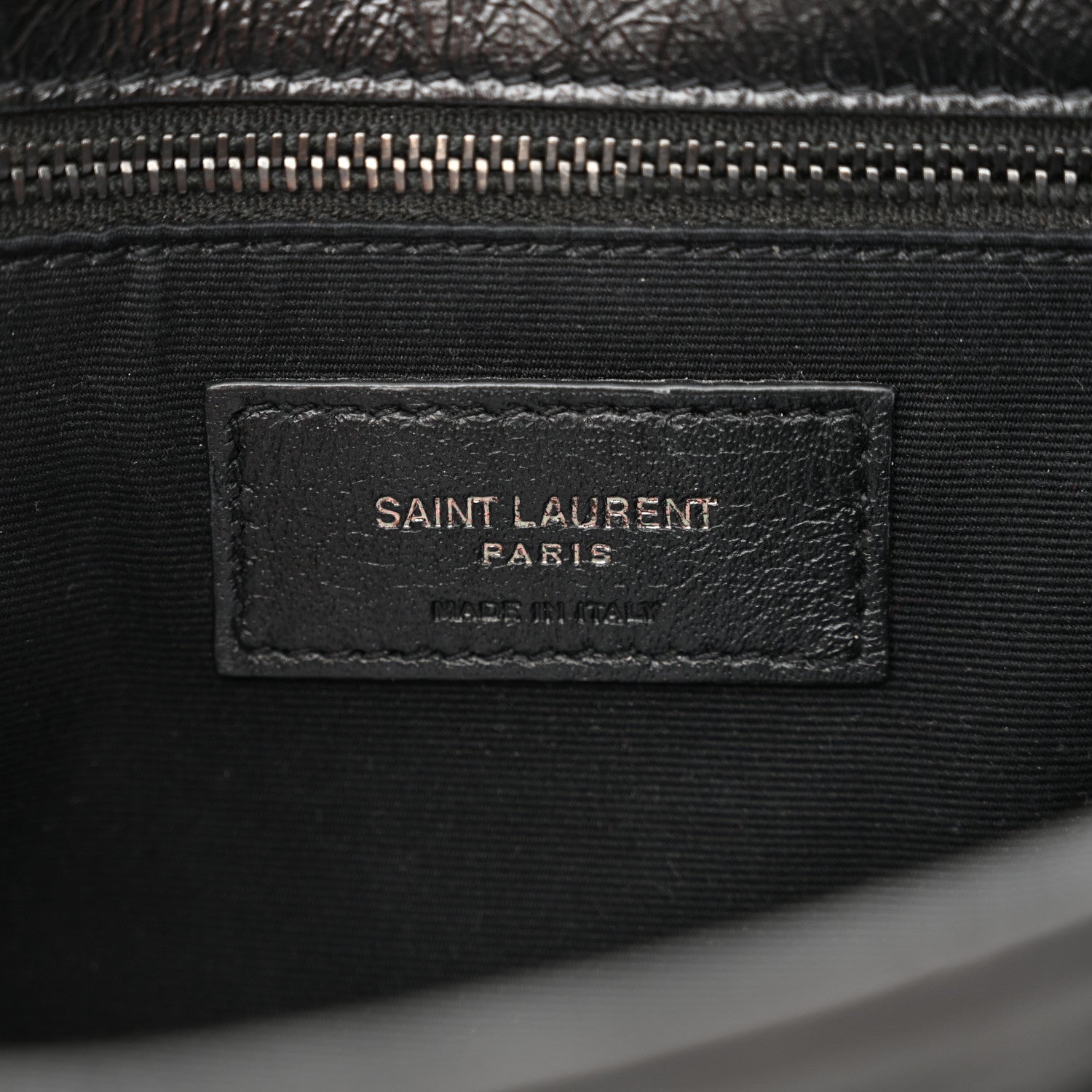 Saint Laurent Crinkled Calfskin Matelasse Monogram Medium Niki Chain Satchel Black 7 of 10