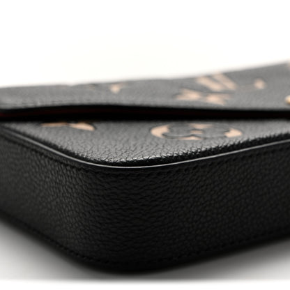 Louis Vuitton Empreinte Monogram Giant Felicie Pochette Black Beige 9 of 10
