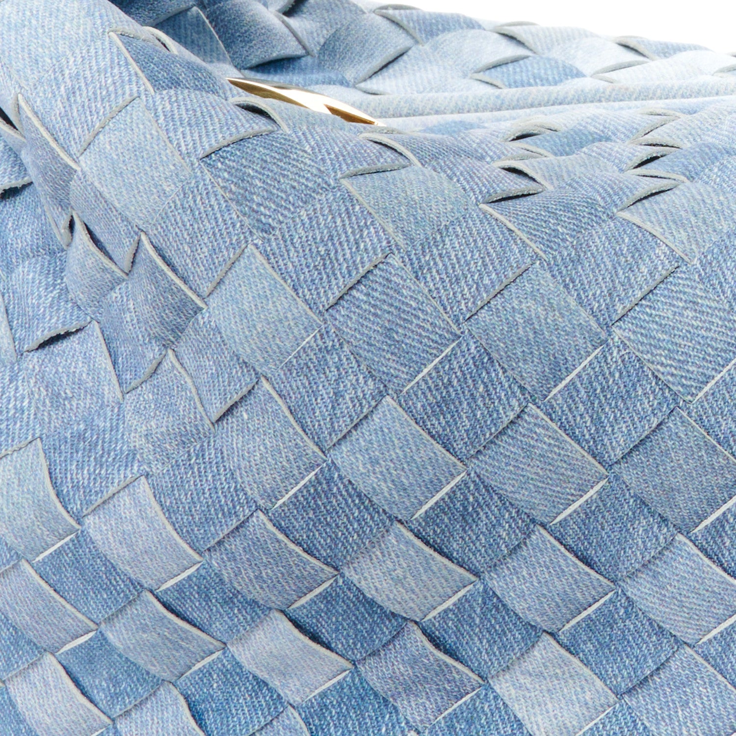 Bottega Veneta Nappa Denim Effect Intrecciato Teen Jodie Hobo Denim 9 of 11