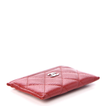 Chanel Caviar Quilted Card Holder Dark Red 4 of 9
