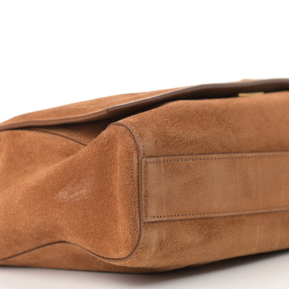 Saint Laurent Smooth Calfskin Suede Medium Reversible Monogram Kate Satchel Light Ochre 8 of 15