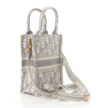 Christian Dior Oblique Mini Book Tote Phone Bag Grey 3 of 11