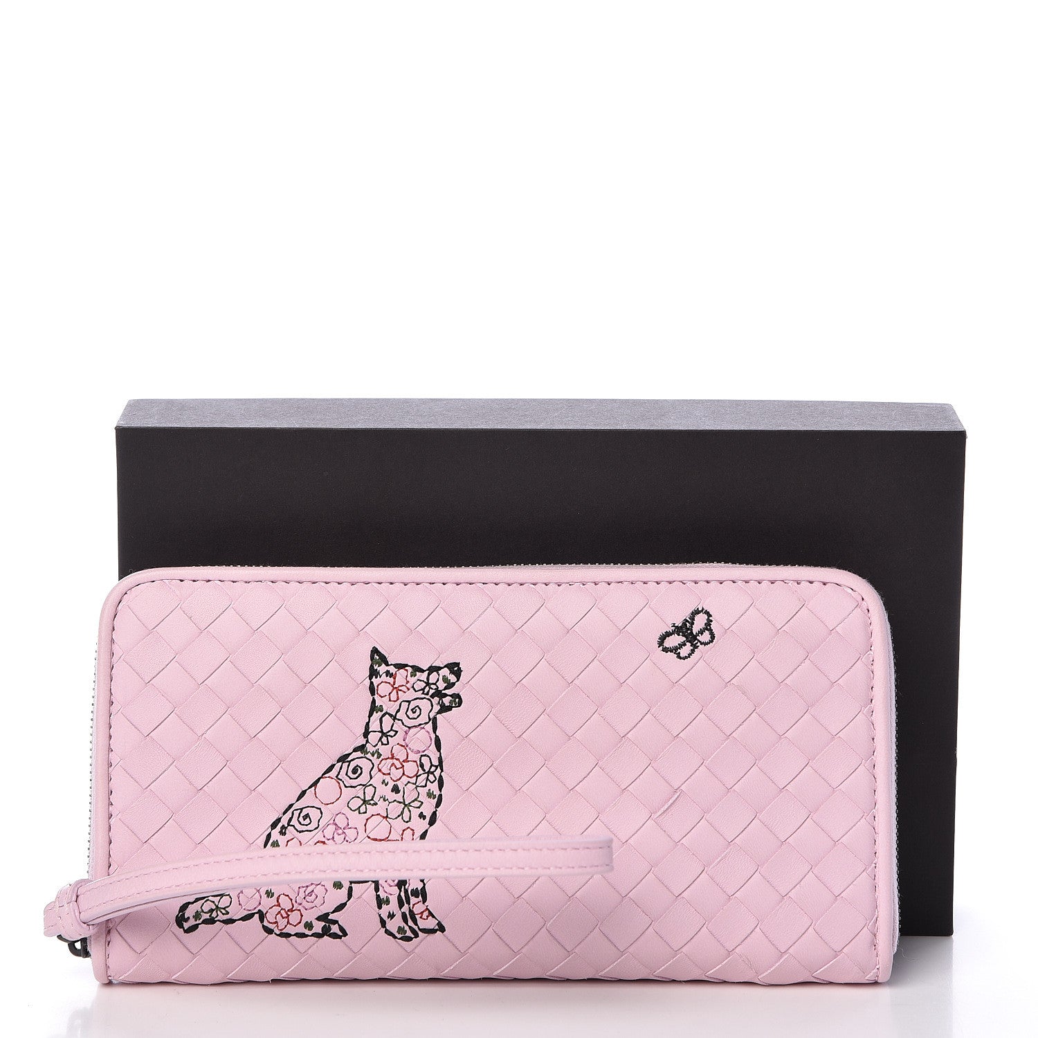 Bottega Veneta Nappa Intrecciato Zip Around Wallet Dragee 9 of 9