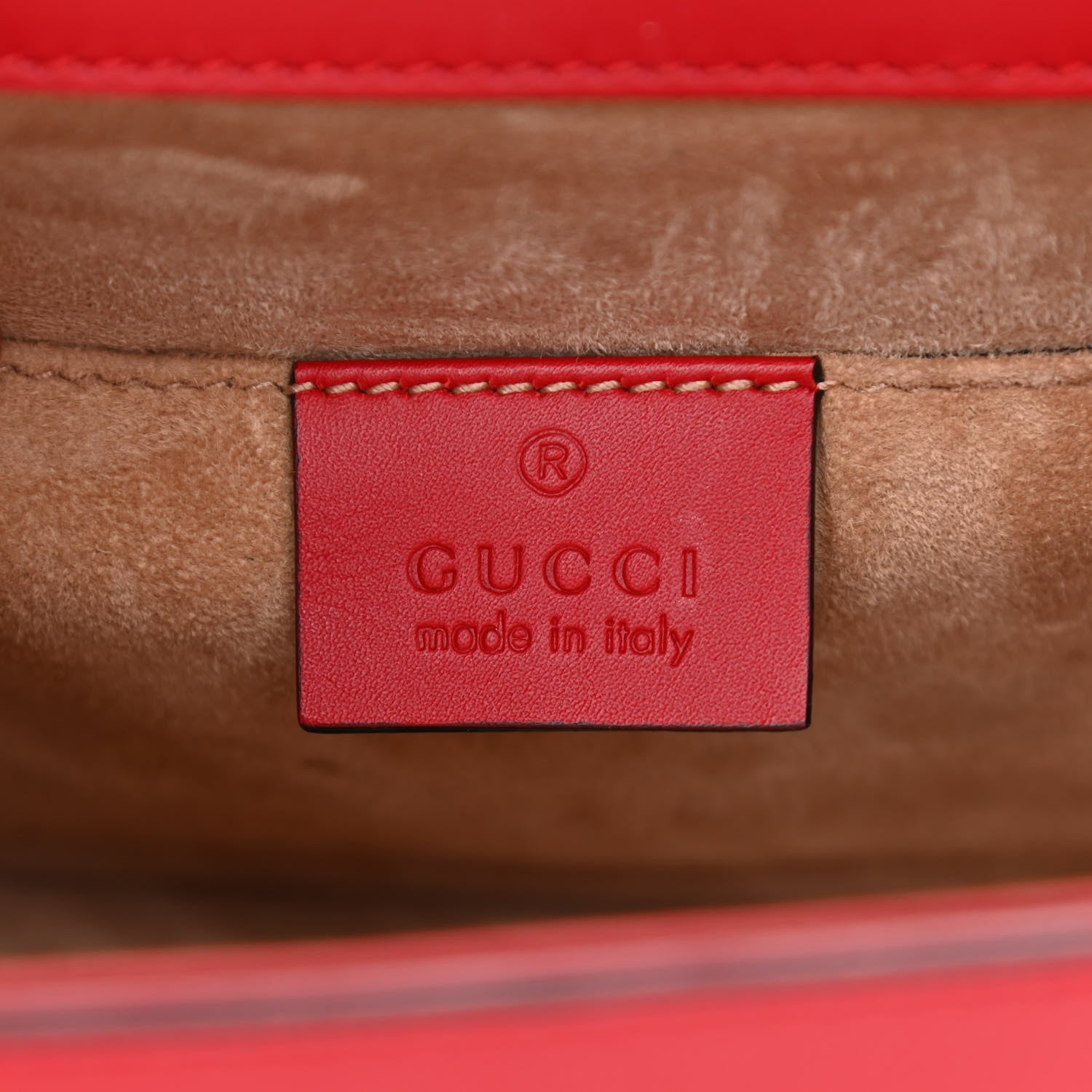 Gucci Calfskin Mini Sylvie Top Handle Bag Hibiscus Red 7 of 12