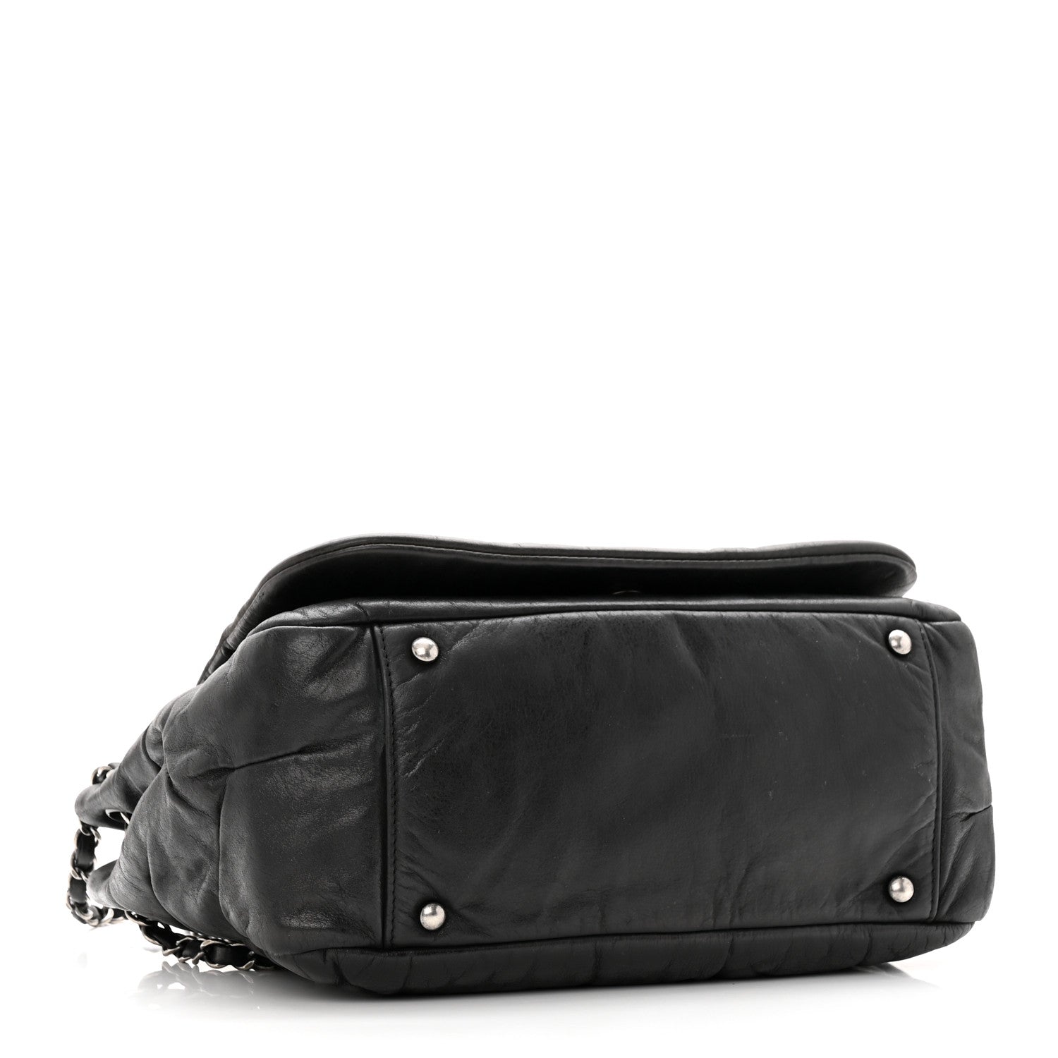 Chanel Iridescent Calfskin Glint Accordion Flap Black 4 of 19