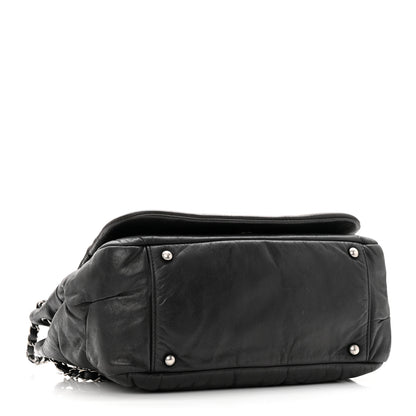 Chanel Iridescent Calfskin Glint Accordion Flap Black 4 of 19