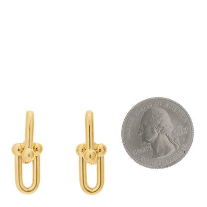 Tiffany 18K Yellow Gold Medium HardWear Link Earrings 2 of 5