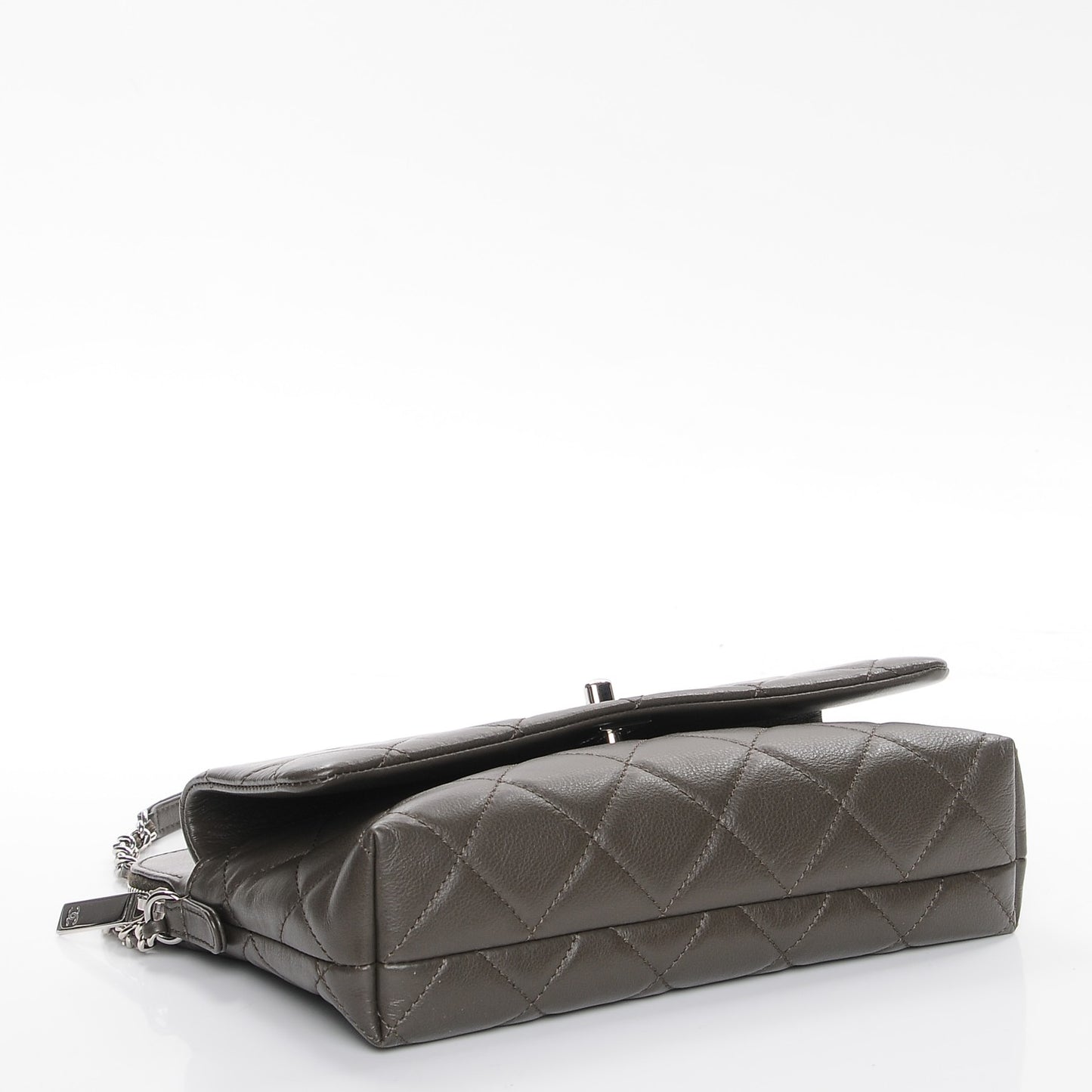 Calfskin Quilted Crossbody Bag Khaki