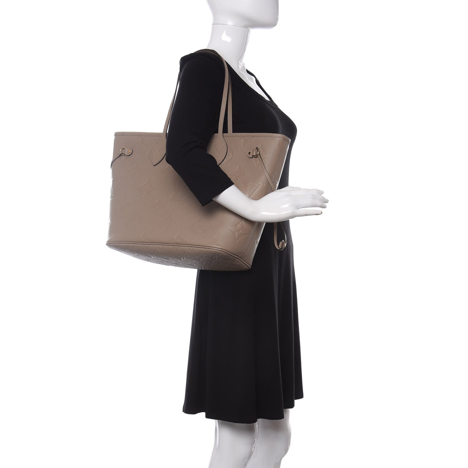 Louis Vuitton Empreinte Monogram Giant Neverfull MM Tourterelle 2 of 9