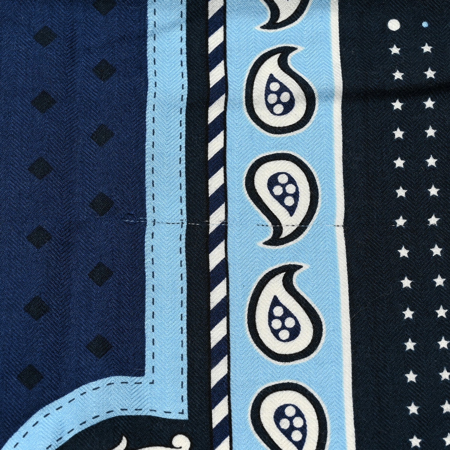 Hermes Silk Harnais De Cour Bandana Shawl 140 Marine Bleu Ciel 7 of 7