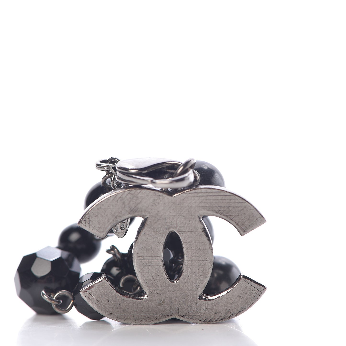 Ruthenium Bead CC Bracelet Black