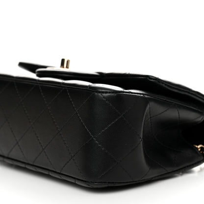 Chanel Lambskin Quilted Mini Top Handle Rectangular Flap Black 9 of 10
