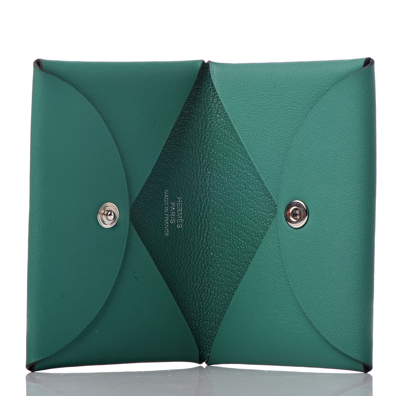 Hermes Evercolor Calvi Robot Card Case Vert Vertigo 5 of 10