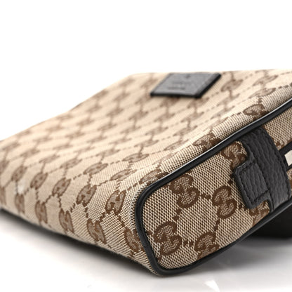 Gucci Monogram Dollar Calfskin Belt Bag Beige Ebony Testa di Moro Marrone Scuro 9 of 11