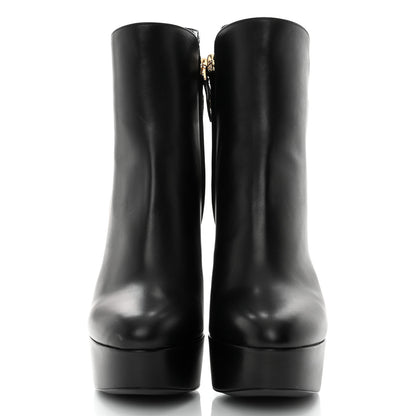 Louis Vuitton Calfskin Monogram Afterglow Platform Ankle Boots 36.5 Black 4 of 8
