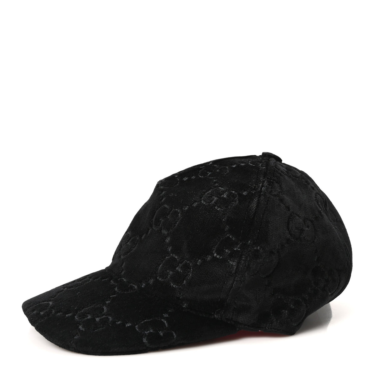 Gucci Velvet GG Monogram Baseball Hat S Black 1 of 10