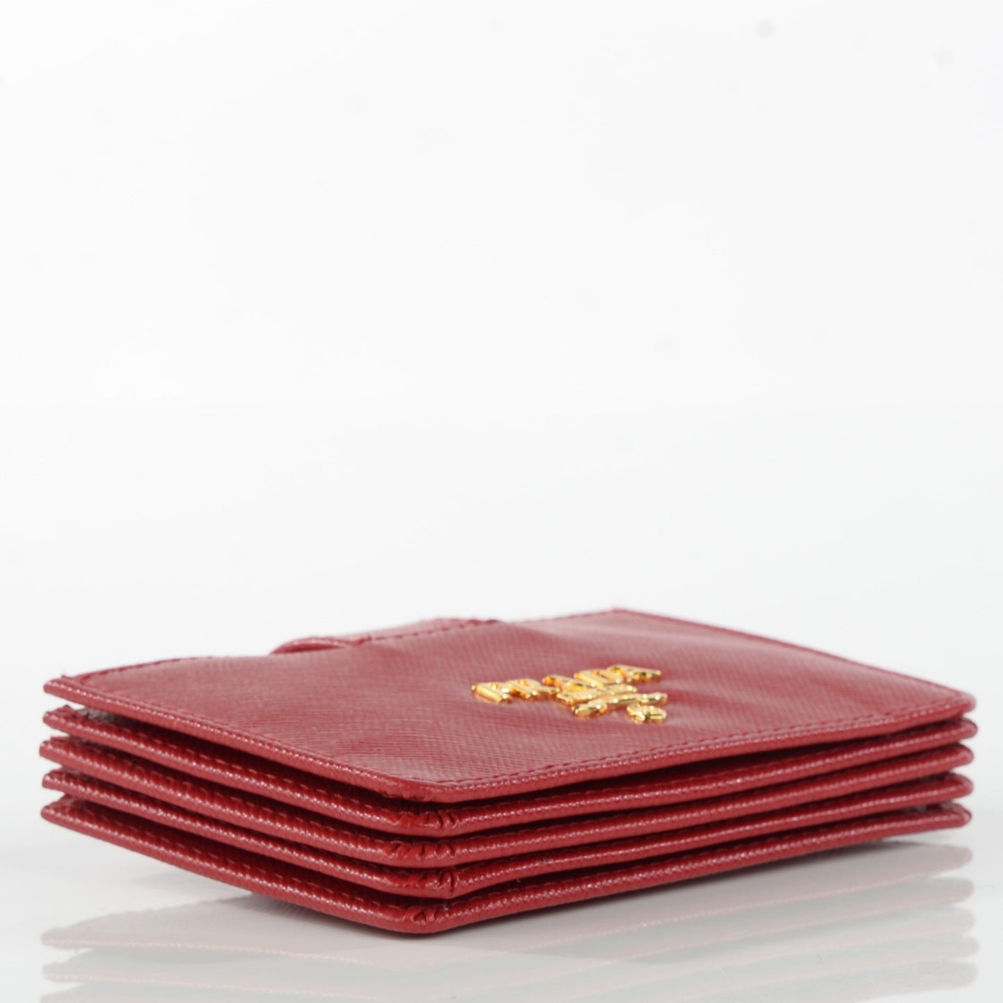 Saffiano Metal Gusseted Card Holder Barolo