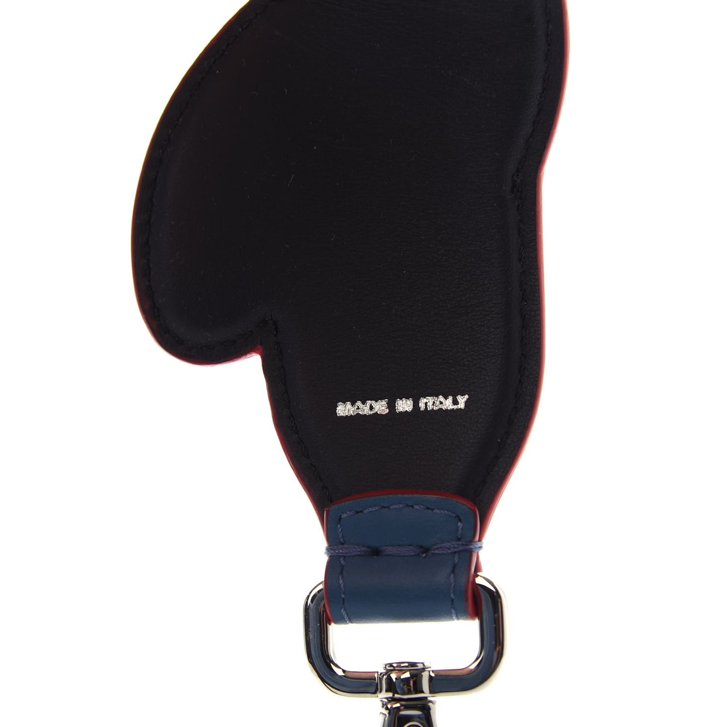 Vitello Century Elaphe Open Your Heart Bi-Color Strap You Balena Black
